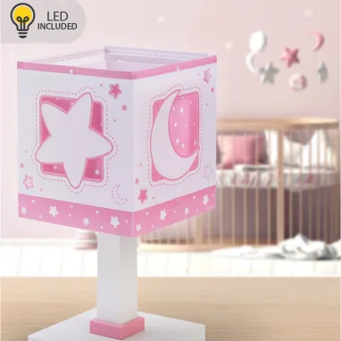 Dečija stona lampa Moonlight roze DALBER