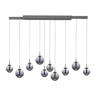 LED motorizovani luster PURE E-Infinity sivi sa e-Slide funkcijom CCT