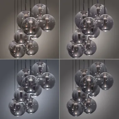 LED motorizovani luster PURE E-Infinity sivi sa e-Slide funkcijom CCT