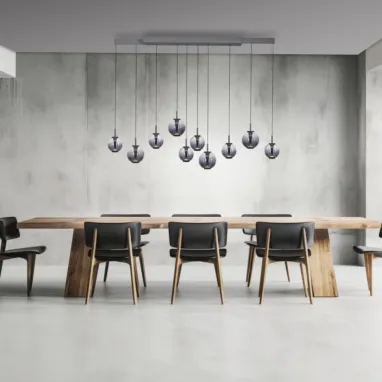 LED motorizovani luster PURE E-Infinity sivi sa e-Slide funkcijom CCT