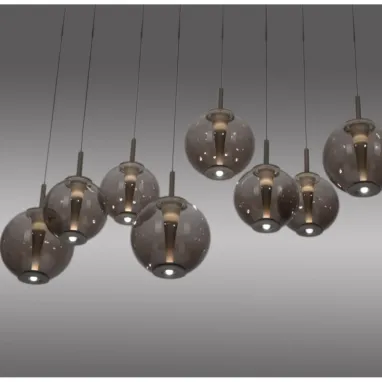 LED motorizovani luster PURE E-Infinity bronza sa e-Slide funkcijom CCT