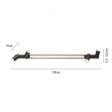 LED plafonska svetiljka PURE Lines Spot hrast CCT dimabilno PAUL NEUHAUS