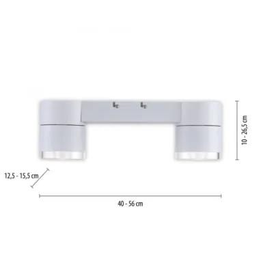 LED plafonska svetiljka PURE Nola 2x15W bela dimabilna PAUL NEUHAUS