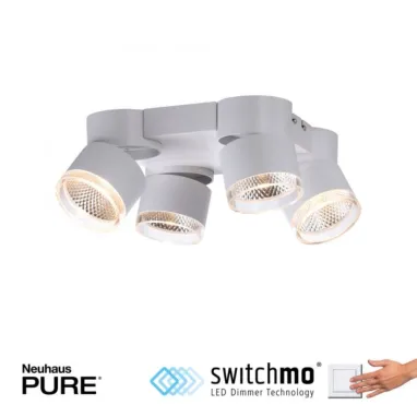 LED plafonska svetiljka PURE Nola 4x15W bela dimabilna PAUL NEUHAUS
