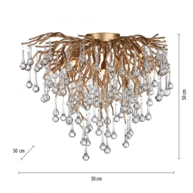 Plafonski luster Icicle zlatni 9xG9 PAUL NEUHAUS