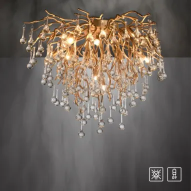 Plafonski luster Icicle zlatni 9xG9 PAUL NEUHAUS