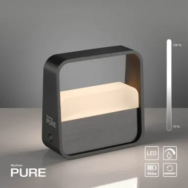 LED punjiva stona lampa PURE Go siva PAUL NEUHAUS