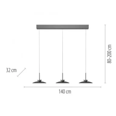 LED visilica PURE Moon siva dimabilna comfort lift PAUL NEUHAUS