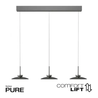 LED visilica PURE Moon siva dimabilna comfort lift PAUL NEUHAUS