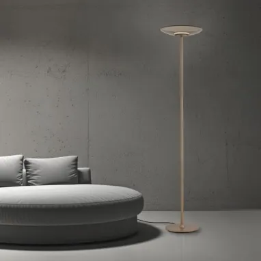 LED podna lampa PURE Moon bronzana dimabilna PAUL NEUHAUS