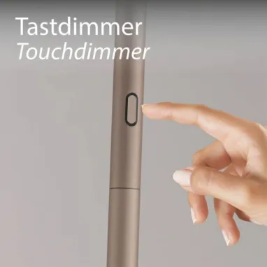 LED podna lampa PURE Moon bronzana dimabilna PAUL NEUHAUS