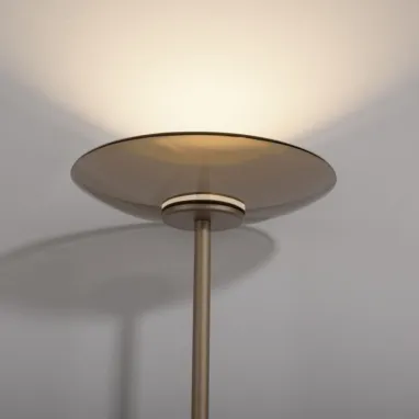 LED podna lampa PURE Moon bronzana dimabilna PAUL NEUHAUS