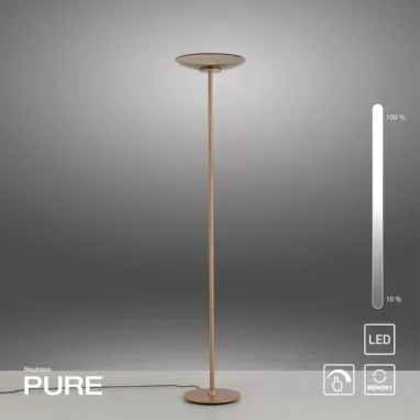 LED podna lampa PURE Moon bronzana dimabilna PAUL NEUHAUS