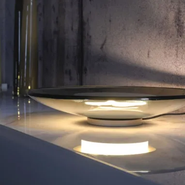 LED stona lampa PURE Moon bronzana dimabilna PAUL NEUHAUS