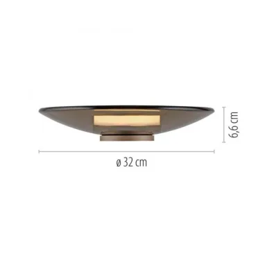 LED stona lampa PURE Moon bronzana dimabilna PAUL NEUHAUS