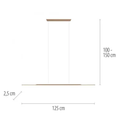 LED visilica PURE Surface bronzana dimabilna PAUL NEUHAUS
