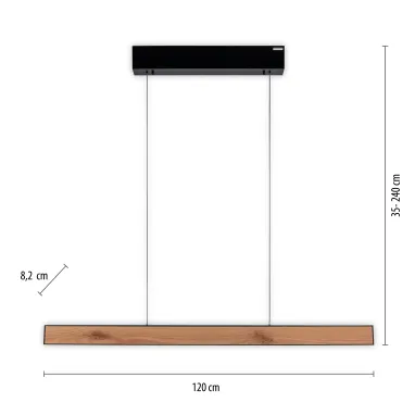 LED visilica PURE E-Motion hrast PAUL NEUHAUS
