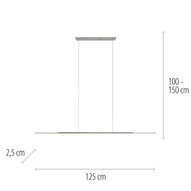 LED visilica Surface platinum PAUL NEUHAUS