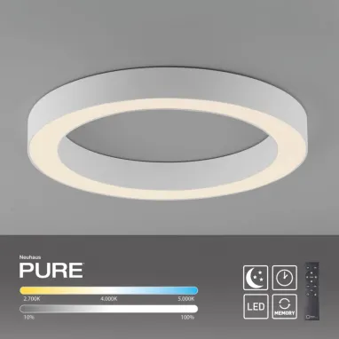 Plafonska svetiljka PURE Lines okrugli snow PAUL NEUHAUS