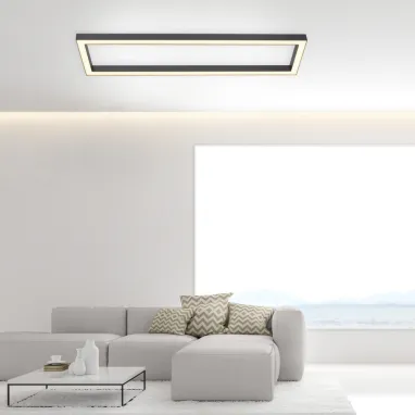 LED plafonska svetiljka PURE Lines Square grafit CCT dimabilna PAUL NEUHAUS