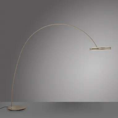 LED podna lampa PURE Loop-Bow bronza dimabilna CCT PAUL NEUHAUS