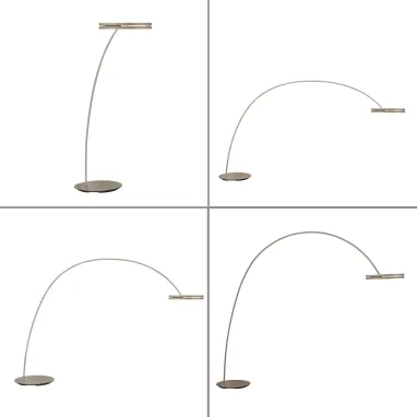 LED podna lampa PURE Loop-Bow bronza dimabilna CCT PAUL NEUHAUS