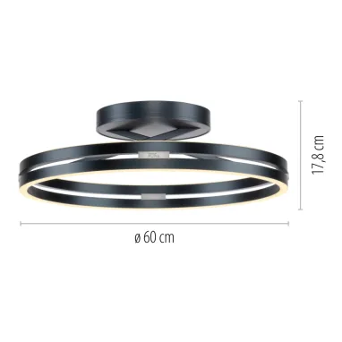 LED plafonska svetiljka PURE Loop siva CCT dimabilna PAUL NEUHAUS