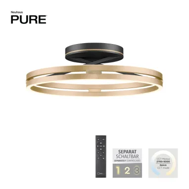 LED plafonska svetiljka PURE Loop bronzana CCT dimabilna PAUL NEUHAUS
