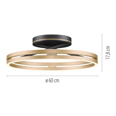 LED plafonska svetiljka PURE Loop bronzana CCT dimabilna PAUL NEUHAUS