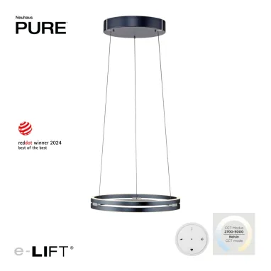 LED luster PURE E-Loop sivi CCT dimabiln PAUL NEUHAUS