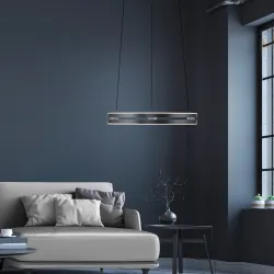 LED luster PURE E-Loop sivi CCT dimabilni PAUL NEUHAUS