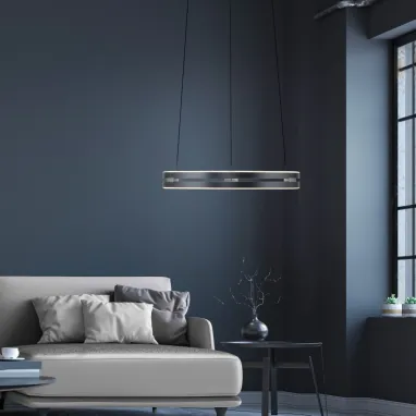 LED luster PURE E-Loop sivi CCT dimabiln PAUL NEUHAUS