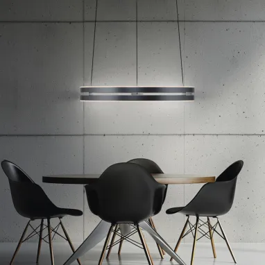 LED luster PURE E-Loop sivi CCT dimabiln PAUL NEUHAUS