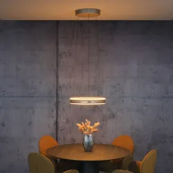 LED luster PURE E-Loop bronzani CCT dimabilni PAUL NEUHAUS