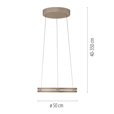 LED luster PURE E-Loop bronzani CCT dimabilni PAUL NEUHAUS