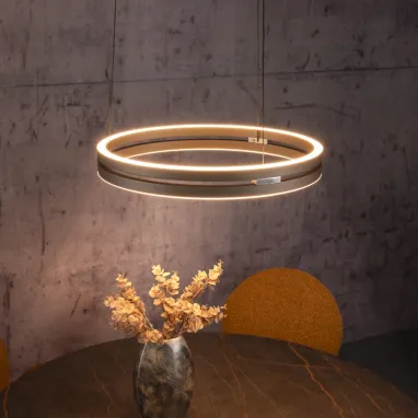 LED luster PURE E-Loop bronzani CCT dimabilni PAUL NEUHAUS