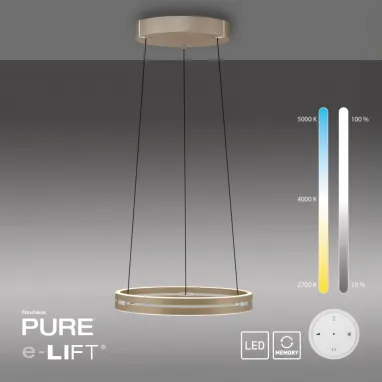 LED luster PURE E-Loop bronzani CCT dimabilni PAUL NEUHAUS