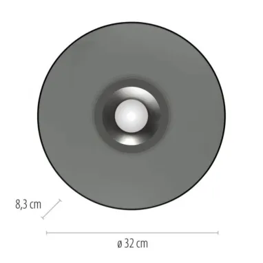 LED plafonska lampa Pure Moon siva dimabilna PAUL NEUHAUS