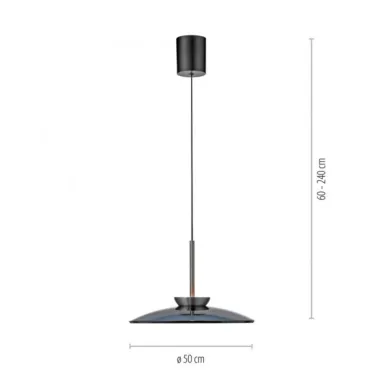 LED visilica Pure Moon siva dimabilna PAUL NEUHAUS