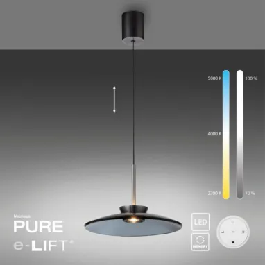 LED visilica Pure Moon siva dimabilna PAUL NEUHAUS