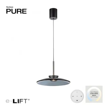 LED visilica Pure Moon siva dimabilna PAUL NEUHAUS