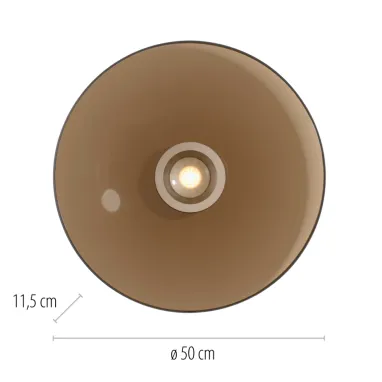 LED plafonska svetiljka Pure Moon bronzana dimabilna PAUL NEUHAUS