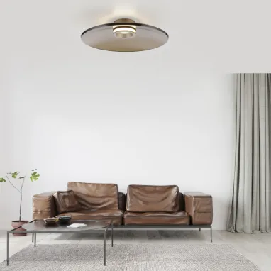 LED plafonska svetiljka Pure Moon bronzana dimabilna PAUL NEUHAUS