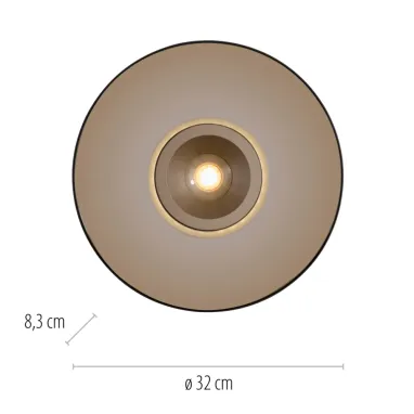 LED plafonska svetiljka Pure Moon bronzana dimabilna PAUL NEUHAUS