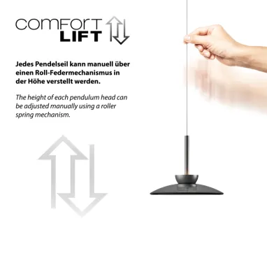 LED visilica Pure Moon siva dimabilna PAUL NEUHAUS