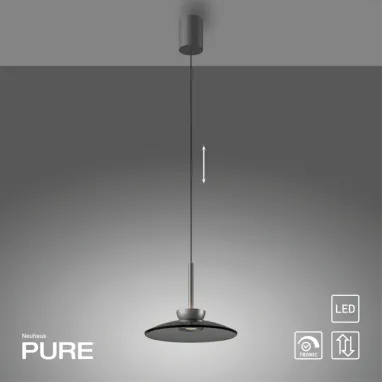 LED visilica Pure Moon siva dimabilna PAUL NEUHAUS