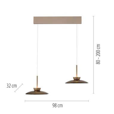 LED svetiljka Pure Moon bronzana dimabilna PAUL NEUHAUS