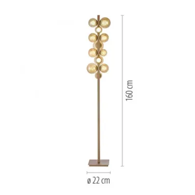 LED podna lampa PURE Popup bronzana CCT dimabilna PAUL NEUHAUS