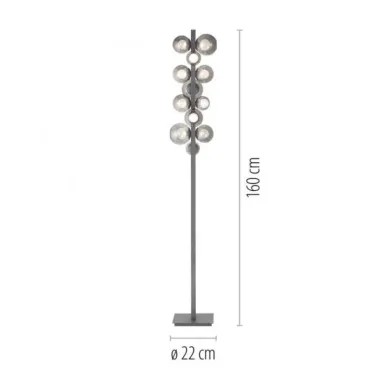 LED podna lampa PURE Popup siva CCT dimabilna PAUL NEUHAUS