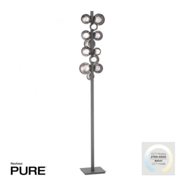 LED podna lampa PURE Popup siva CCT dimabilna PAUL NEUHAUS